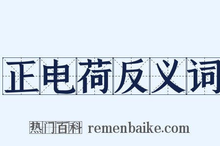 正电荷反义词是什么意思的图片